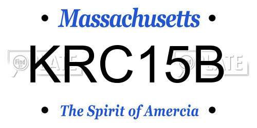 KRC15B Massachusetts License Plate