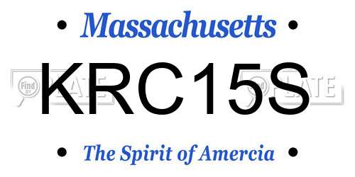 KRC15S Massachusetts License Plate