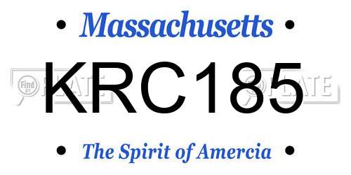 KRC185 Massachusetts License Plate