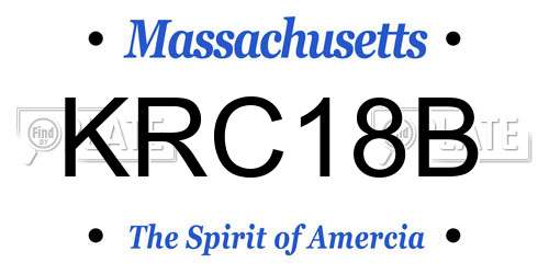 KRC18B Massachusetts License Plate