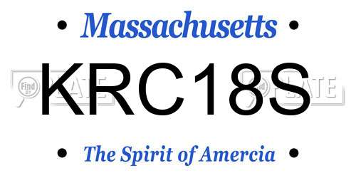 KRC18S Massachusetts License Plate