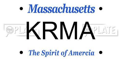 KRMA Massachusetts License Plate