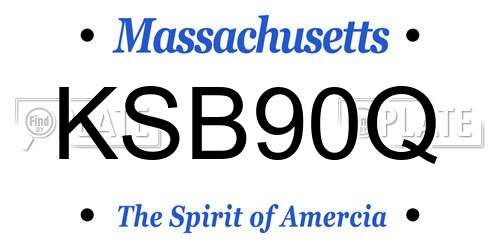 KSB90Q Massachusetts License Plate