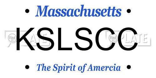 KSLSCC Massachusetts License Plate