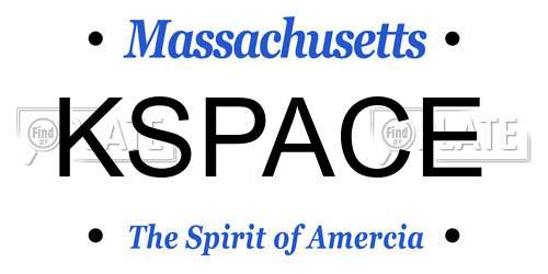 KSPACE Massachusetts License Plate