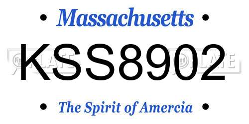 KSS8902 Massachusetts License Plate