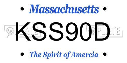 KSS90D Massachusetts License Plate