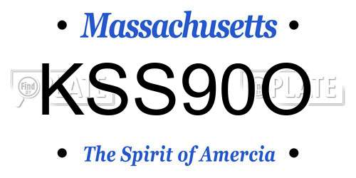 KSS90O Massachusetts License Plate