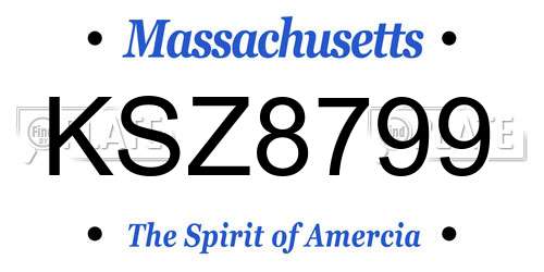 KSZ8799 Massachusetts License Plate