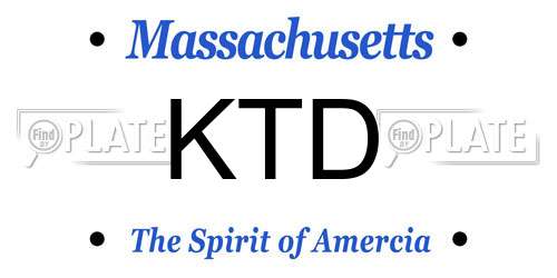 KTD Massachusetts License Plate