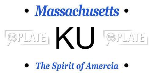 KU Massachusetts License Plate