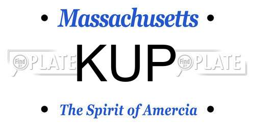 KUP Massachusetts License Plate