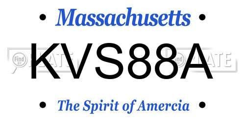 KVS88A Massachusetts License Plate