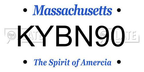 KYBN90 Massachusetts License Plate
