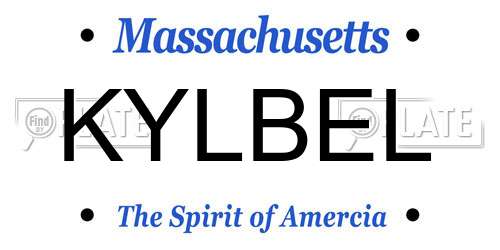 KYLBEL Massachusetts License Plate