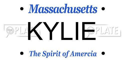 KYLIE Massachusetts License Plate
