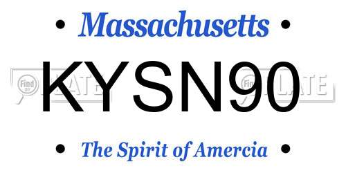 KYSN90 Massachusetts License Plate
