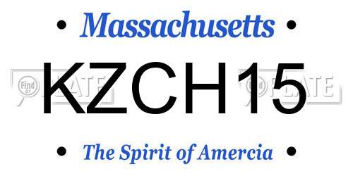 KZCH15 Massachusetts License Plate