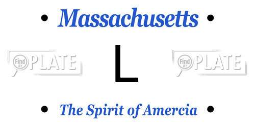 L Massachusetts License Plate