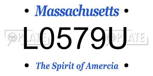 L0579U Massachusetts License Plate