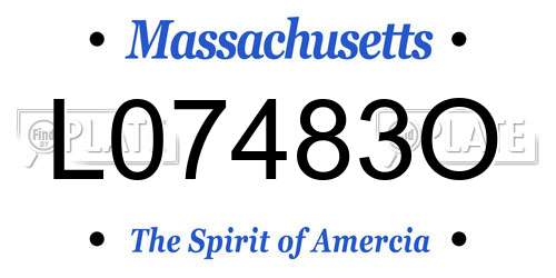 L07483O Massachusetts License Plate
