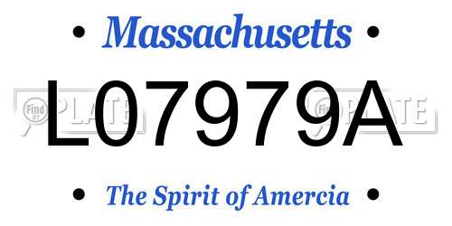 L07979A Massachusetts License Plate