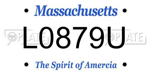 L0879U Massachusetts License Plate
