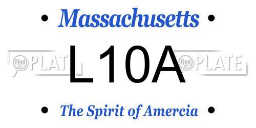L10A Massachusetts License Plate