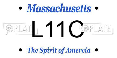 L11C Massachusetts License Plate