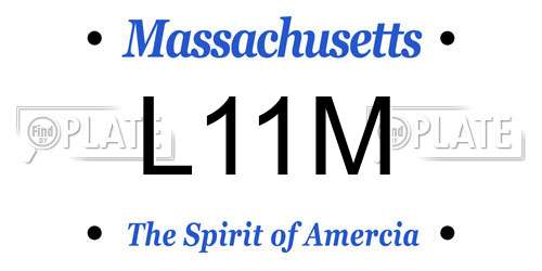 L11M Massachusetts License Plate