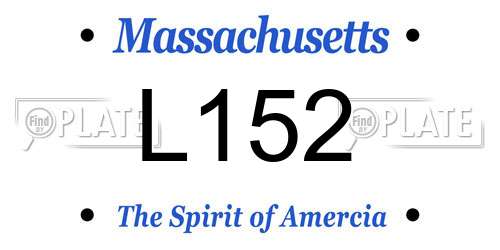 L152 Massachusetts License Plate