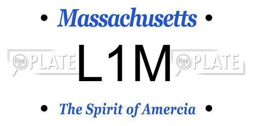 L1M Massachusetts License Plate