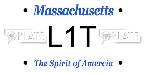 L1T Massachusetts License Plate
