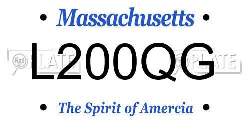 L200QG Massachusetts License Plate