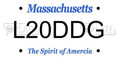 L20DDG Massachusetts License Plate