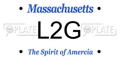 L2G Massachusetts License Plate