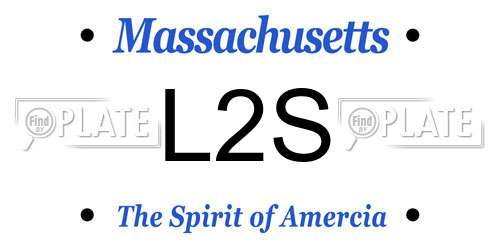 L2S Massachusetts License Plate