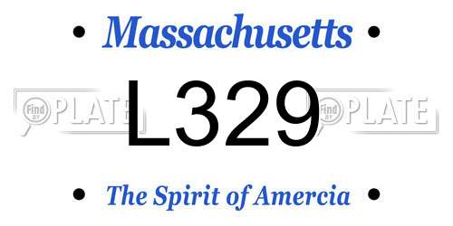 L329 Massachusetts License Plate