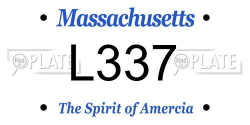 L337 Massachusetts License Plate