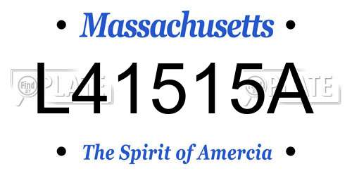 L41515A Massachusetts License Plate
