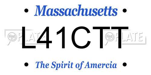 L41CTT Massachusetts License Plate
