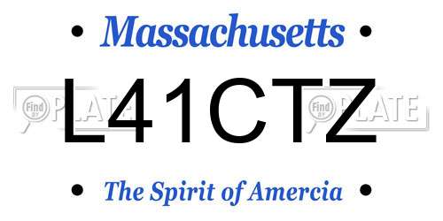 L41CTZ Massachusetts License Plate