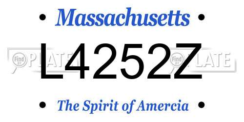 L4252Z Massachusetts License Plate