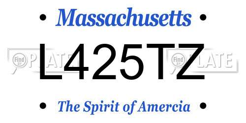L425TZ Massachusetts License Plate