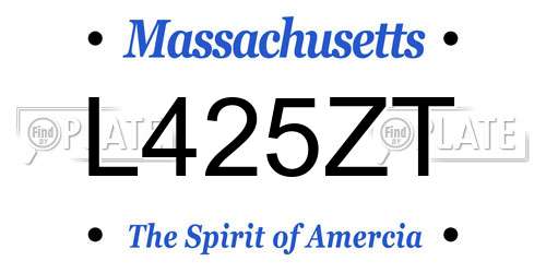L425ZT Massachusetts License Plate
