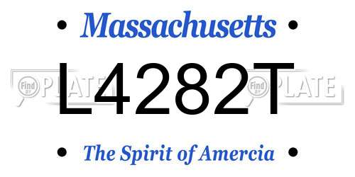 L4282T Massachusetts License Plate
