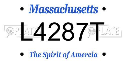 L4287T Massachusetts License Plate