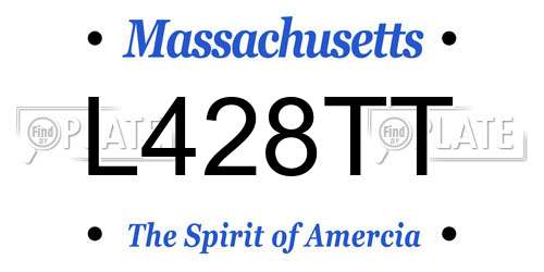 L428TT Massachusetts License Plate