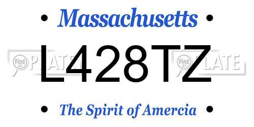 L428TZ Massachusetts License Plate