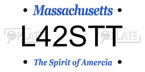 L42STT Massachusetts License Plate